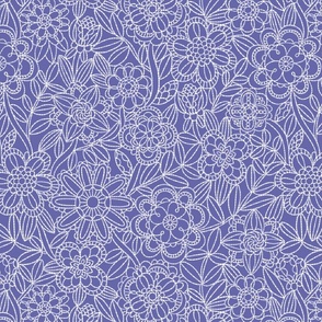 Purple hand drawn crochet pattern