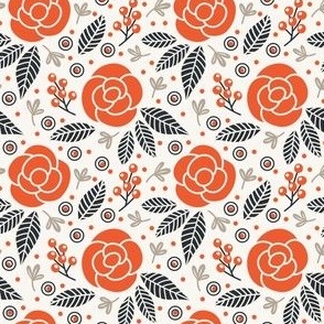 Pattern 0628 - Hand drawn pink roses