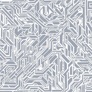 abstract gray tribal tech  maze lines