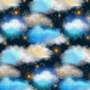 Celestial Clouds And Stars-M