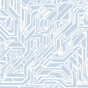 SKY BLUE tribal tech maze