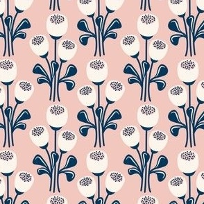 Pattern 0644 - Abstract flowers, pink