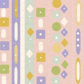 The Candy Pastel Summer Jewels Border Print -  © 2022 Vanessa Peutherer