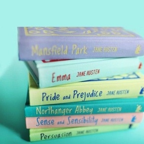 Jane Austen Book Stack book sleeve size
