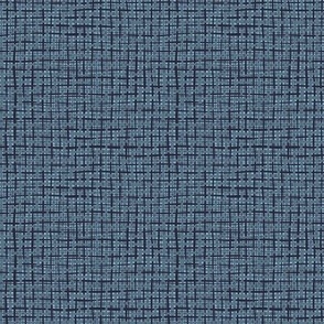 Burlap woven texture - small - dark blue