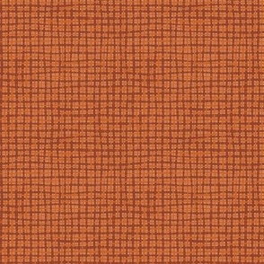 Burlap Woven texture - small size - dark orange 