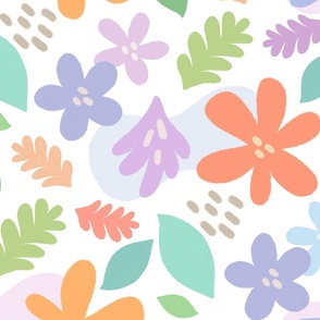 Tropical Pastel Floral | Lg.