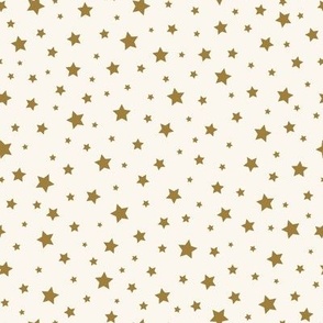 2519 mini - Stars - Gold on Cream 