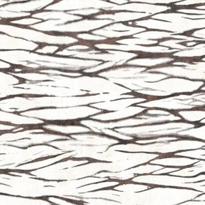 Shibori Zebra Stripes | Animal print inspired tie dye, arashi shibori pattern, jungle print, tropical animal, zebra fabric in cream, cocoa and black.
