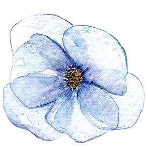 Olivia's Blue Watercolor Floral
