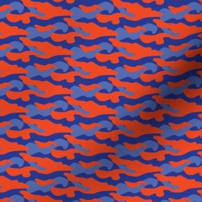 Royal Blue and Bright Orange Camo Miniature Scale