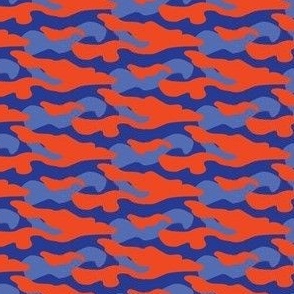 Royal Blue and Bright Orange Camo Miniature Scale