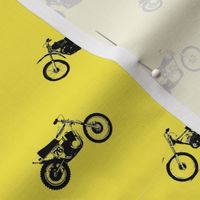 Classic motorcross bikes in yamaha yellow