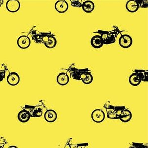 Classic motorcross bikes in yamaha yellow