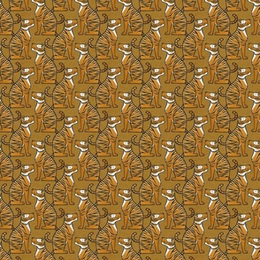 Tigers- Mini- Mustard Orange Background Wallpaper- Golden Orange- Gold- Maximalist Home Decor- Year of the Tiger- Indian Textile Linen Texture- Animal Print- Big Cats- Wild Cat