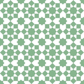 Islamic tiles geometrics jade green