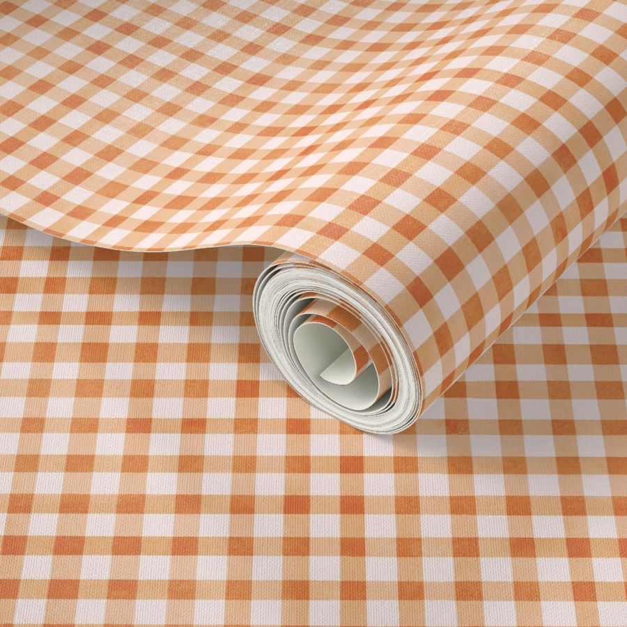 Gingham (Light Orange - Small Scale)