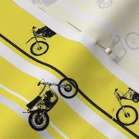 Classic motorcross yamaha yellow racing stripes