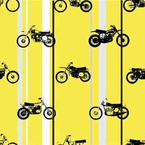 Classic motorcross yamaha yellow racing stripes