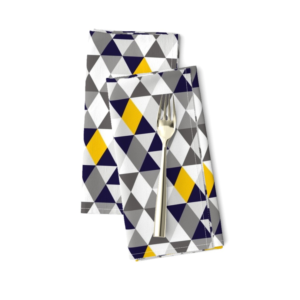 Geo Mod Navy Yellow Grey