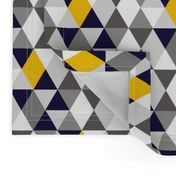 Geo Mod Navy Yellow Grey