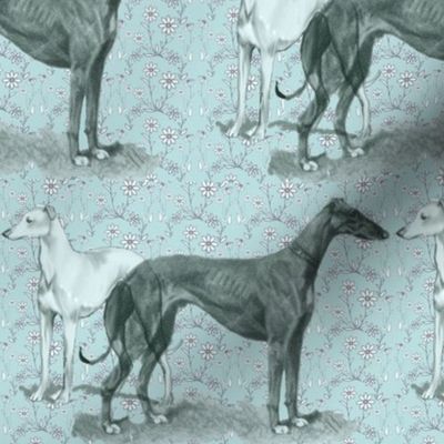 the greyhound and the whippet fabric