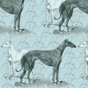 the greyhound and the whippet fabric