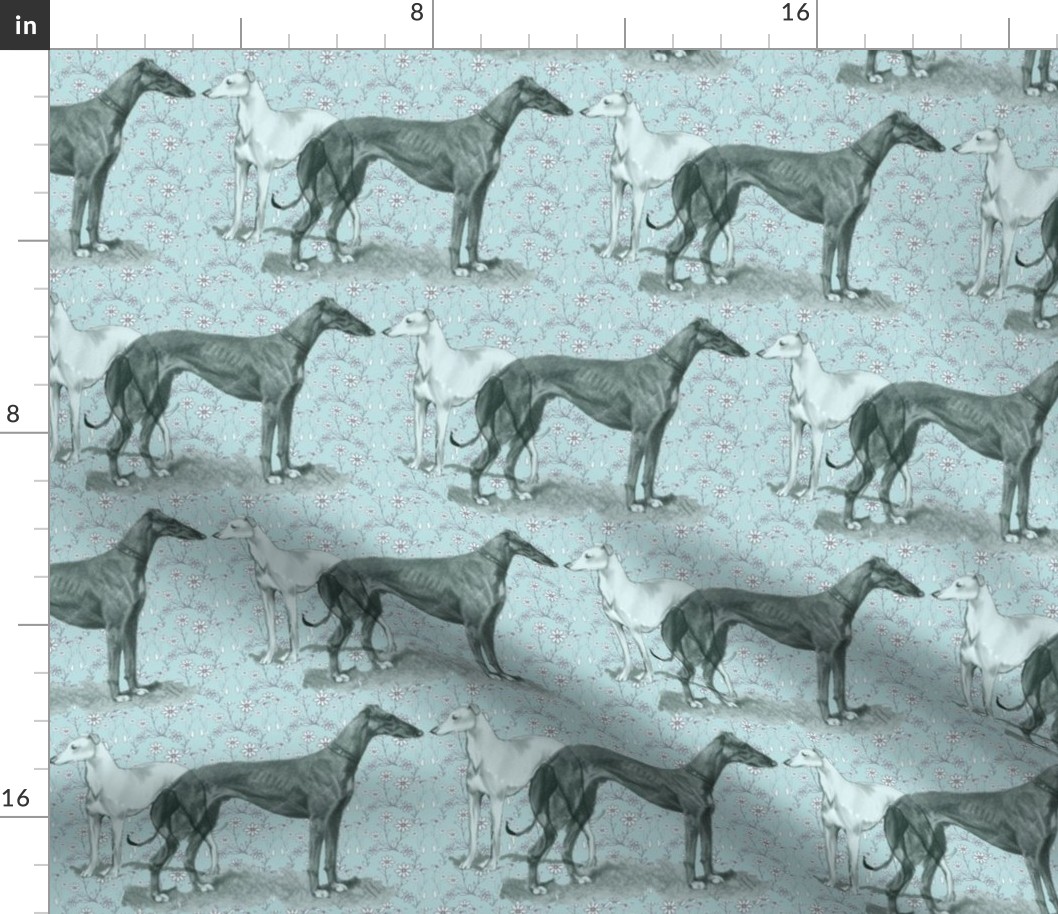 the greyhound and the whippet fabric