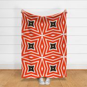 The Brown the Orange and the White - Four Pointed Star -  with 24 Inch Repeat - Cleveland Browns