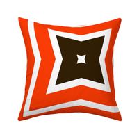 The Brown the Orange and the White - Four Pointed Star -  with 24 Inch Repeat - Cleveland Browns