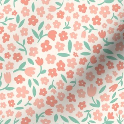 Baby Floral - Peach -  small