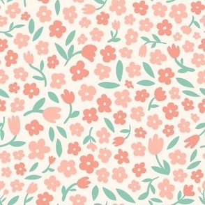 Baby Floral - Peach -  small