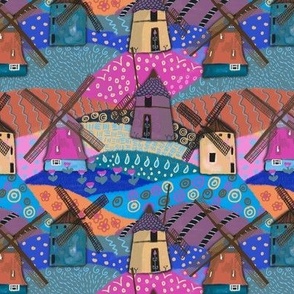 Windmill whimsy small 6” repeat