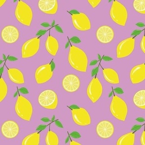 lemons on pink