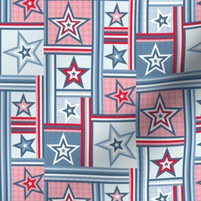 patchwork stars and stripes red