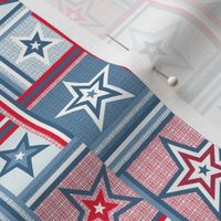 patchwork stars and stripes red