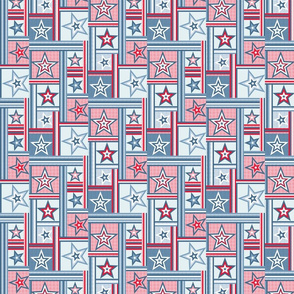 patchwork stars and stripes red