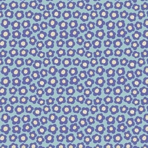 
Blob flowers - Very Peri / Eggshell Blue (microscale)
