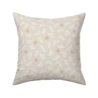 Aya - medium - beige with golden flowers