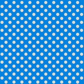 Polka Dots in Blue & Silver Large
