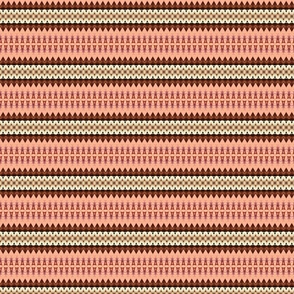 Geometric Stripes in Peach, Sand & Brown Small