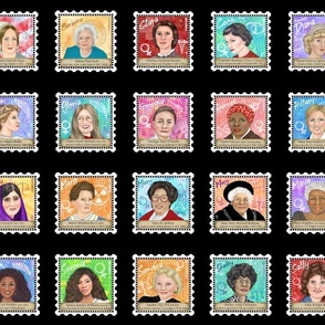 52 Women in History 3" Faux Stamps 2022.01