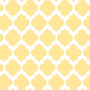 Moroccan Quatrefoil Pattern Yellow Medium