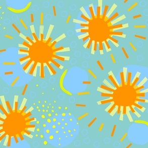 Happy Sunshine Doodle Pattern