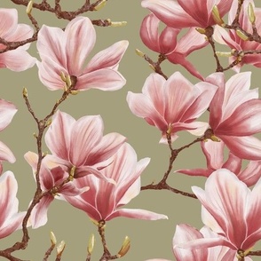 magnolia | sage green  | watercolor VELVET