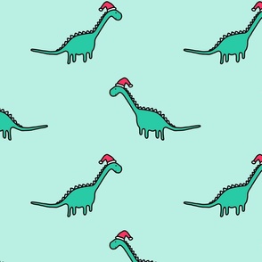 Christmas Dinosaur (green)