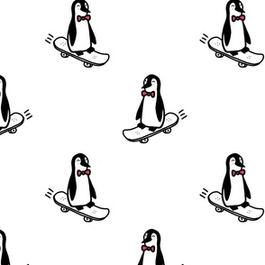 Skater Penguin (white)