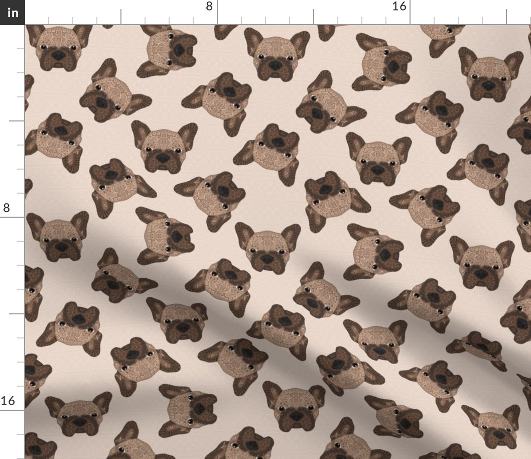 SCATTERED BROWN FRENCHIE BEIGE 16