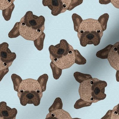 SCATTERED BROWN FRENCHIE BLUE 16