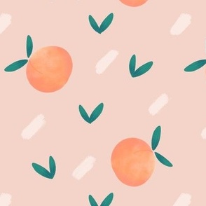 Peachy Print - pink - medium scale